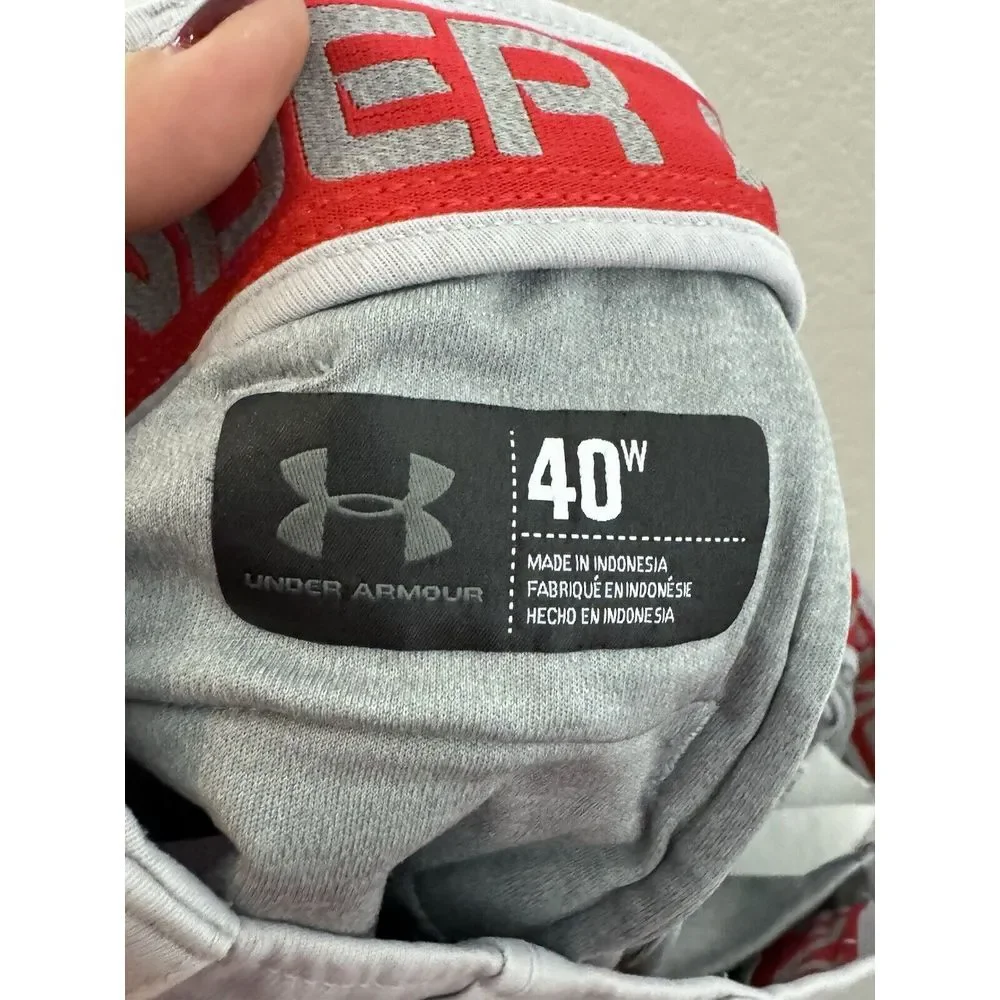 Under Armour Shorts Mens 40‎ Gray Loose HeatGear Flat Front Mid Rise Golf Chino
